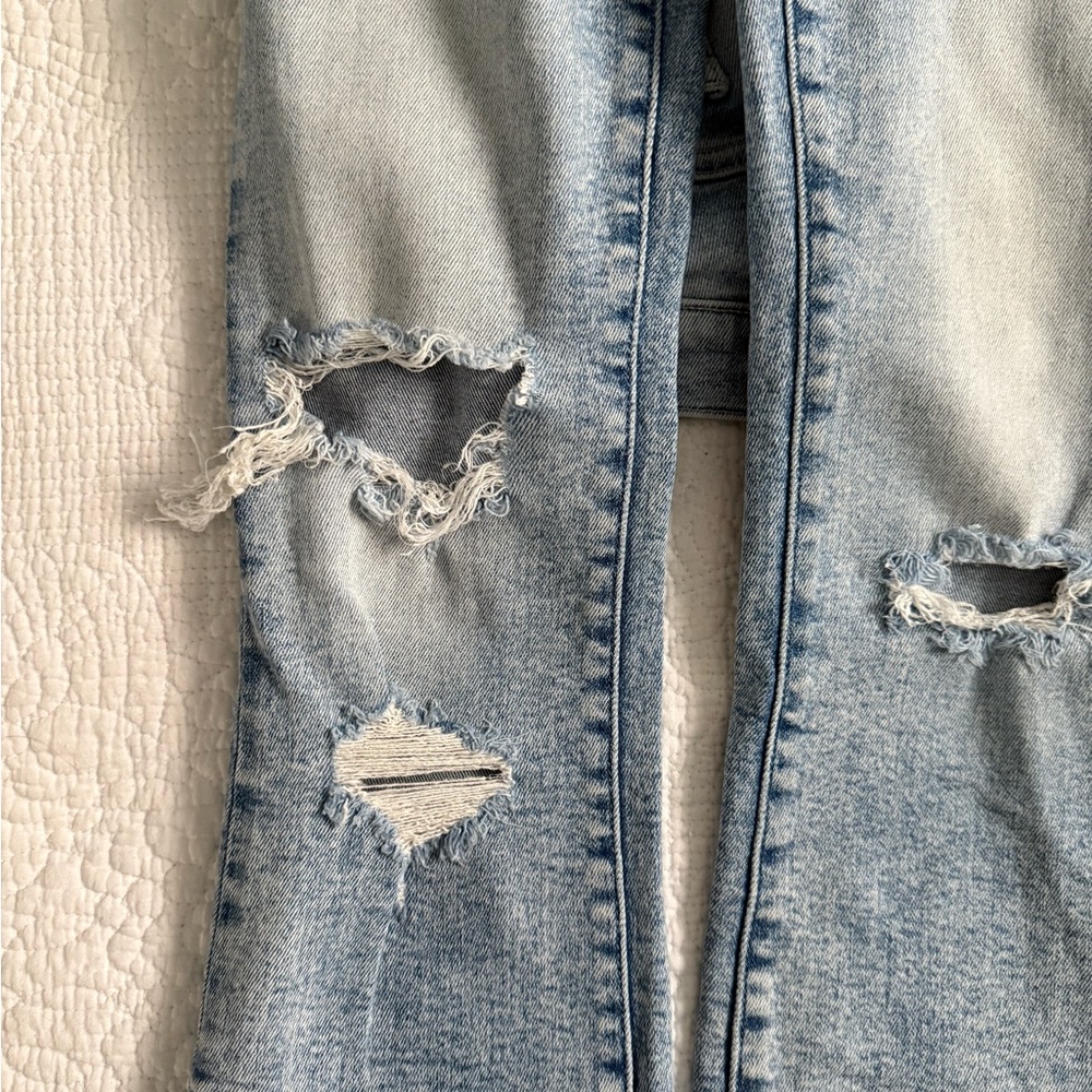 MOTHER The Insider High Rise Crop Step Fray Hem Jeans Love In A Boat - Picture 3 of 7